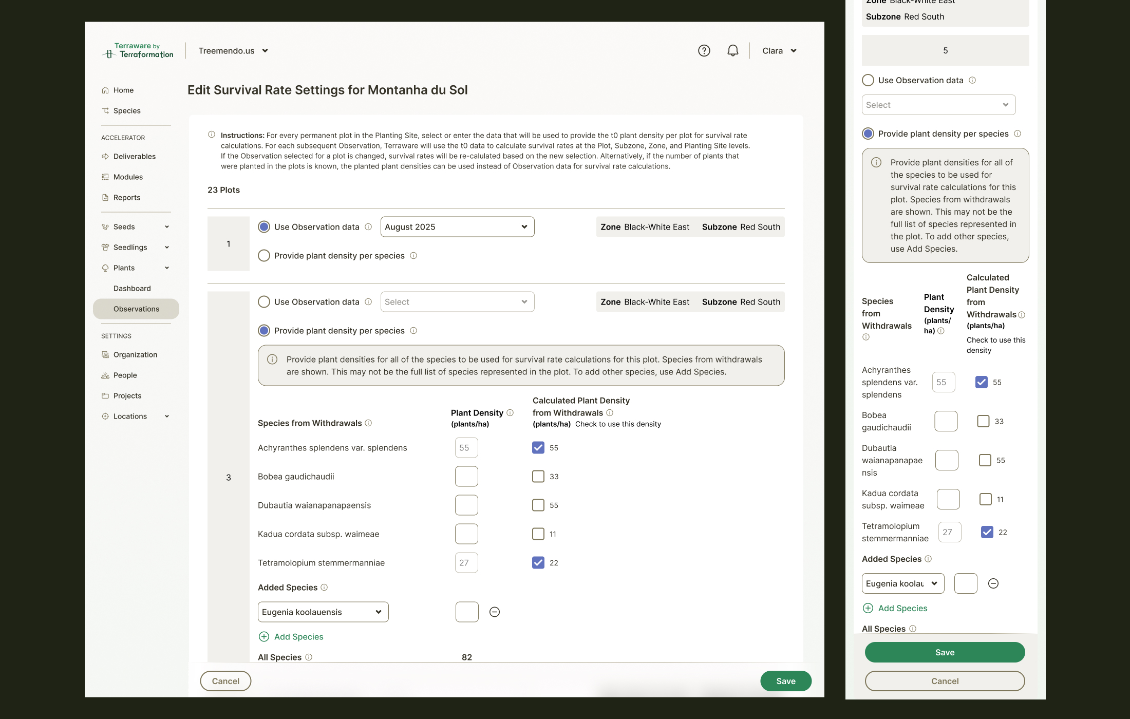 Edit workflow interface